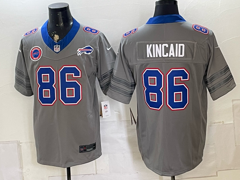Men 2026 Buffalo Bills #86 Kincaid grey Nike Limited NFL Jersey 081101->buffalo bills->NFL Jersey
